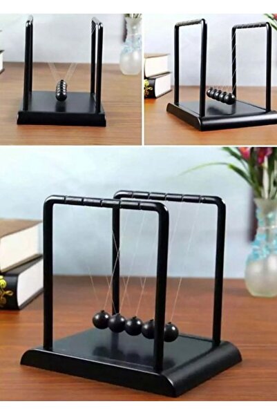 VENDOO Ev Ofis Dekorasyonu Büyük Boy Newton Masa Süsü Metal Sarkaç Topu