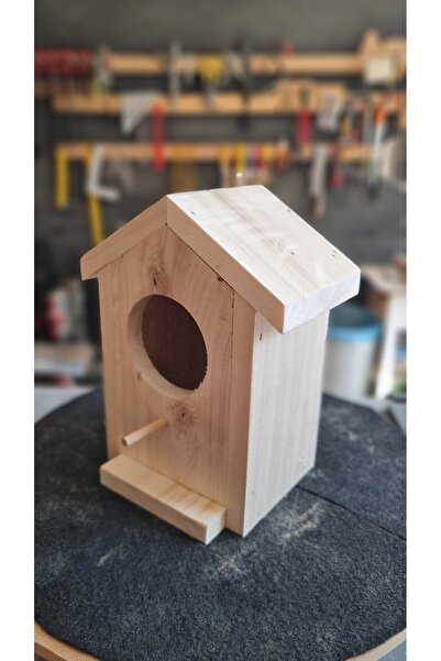 limewood Ahşap Kuş evi Boyanabilir / Dekoratif Ahşap Kuş Yuvası / Balkon Bahçe ve Ağaç için Kuş Yuvası