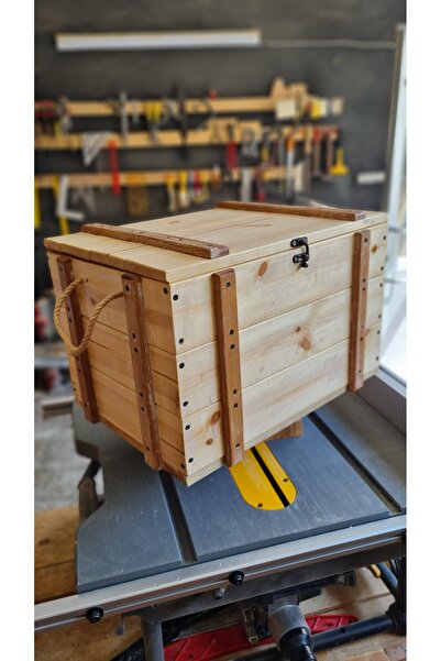limewood Vintage Ahşap Sandık / Rustik Ahşap Sandık / Dekoratif Sandık /Dekor...