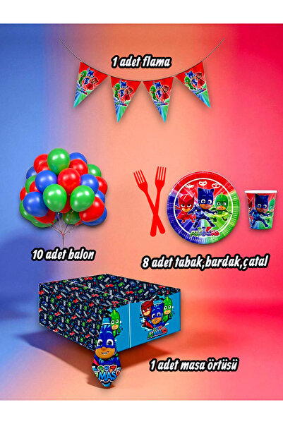 partylady 8-Person Pajama-Themed Mini Set - for Birthday Parties and Fun Acti...