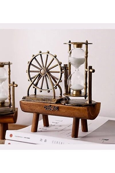 Genel Markalar Dekoratif Dönme Dolap Kum Saati Nostaljik Hediyelik S-19