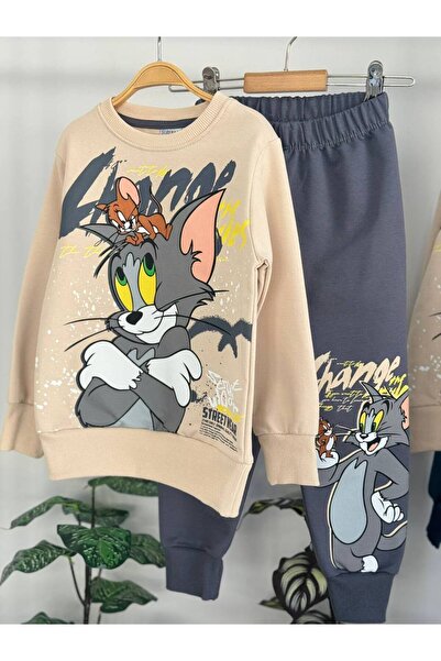 Serenad PJK2İ طقم رياضي للأولاد من Tom&Jerry مكون من خيطين 100% قطن من عمر 3 ...