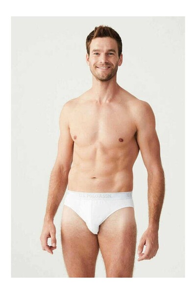 U.S. Polo Assn. Men'S, Uspa, Licensed, 3-Pack Slip Underwear, White