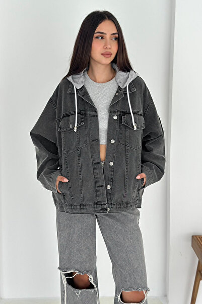 Noa Noa Жіноча сорочка-куртка з капюшоном та кишенями Oversize – багатошаровий та зручний стиль