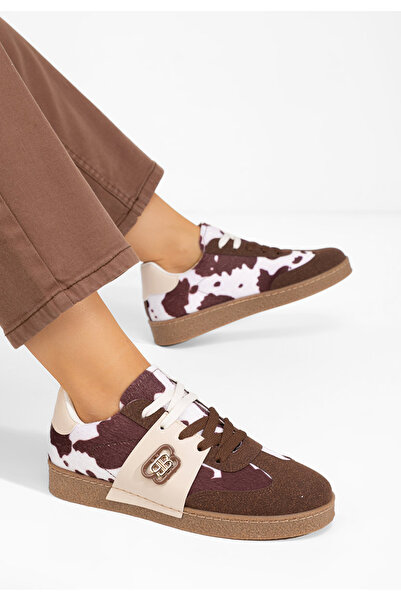 B T Shoes Teniși dama Kathea cu imprimeu animal