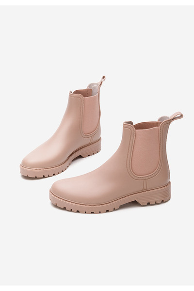 B T Shoes Ružové dámské kotníkové holínky Godiva