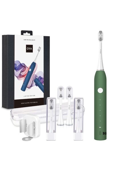 OEM Foldable Smart Sonic Electric Toothbrush, 5 Modes, USB-C, Green