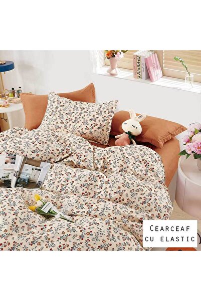 Patul Fine Cotton 2-Sided Bedding, 1 Person, Fitted Sheet 140x200, 4 Pieces