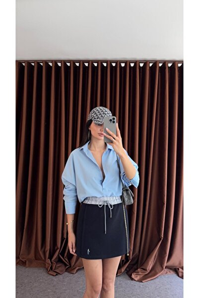 HAZELANNA Μπλε φούστα με μπλε ναυτικό χρώμα