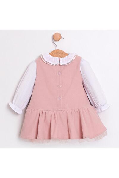 ministok Rabit Nakışlı Kız Bebek Gömlekli Jile Takım