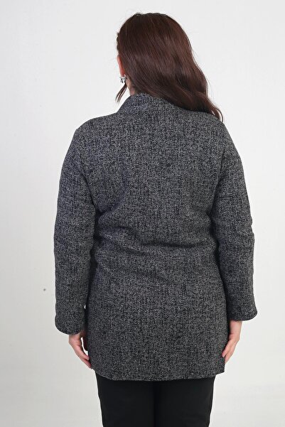 By Saygı Jachetă de damă cu guler șal Karyağdı, mărime mare, cu șal