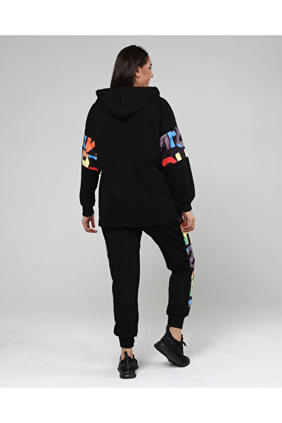 cto your style Women's Plus Size Hooded Tracksuit Set