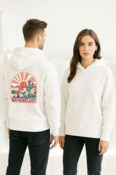 ArtYus Wanderlust Цветна блуза с качулка и принт