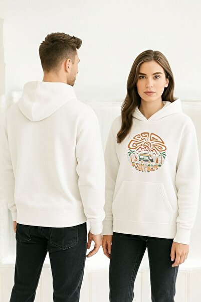 ArtYus سويت شيرت بقلنسوة مطبوعة ملونة من كارافان