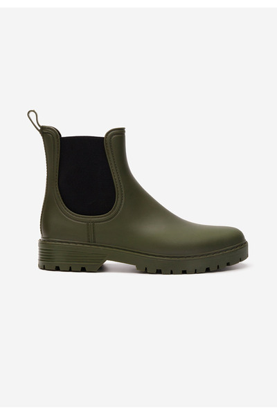 B T Shoes Zelené dámské kotníkové holínky Godiva