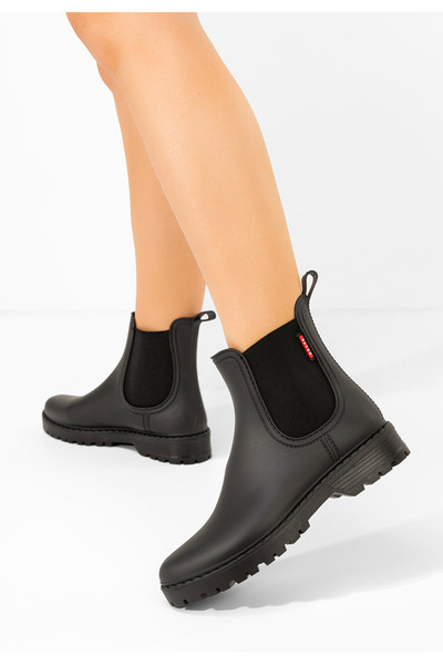 B T Shoes Ysana black rubber boots