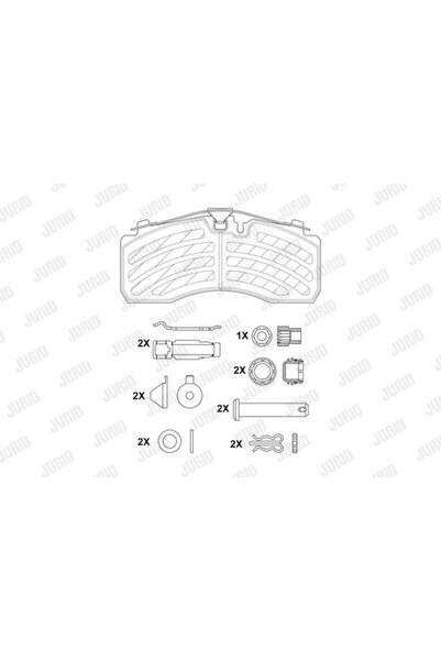 Jurid Set placute frana spate pentru MAN, MERCEDES-BENZ, IVECO