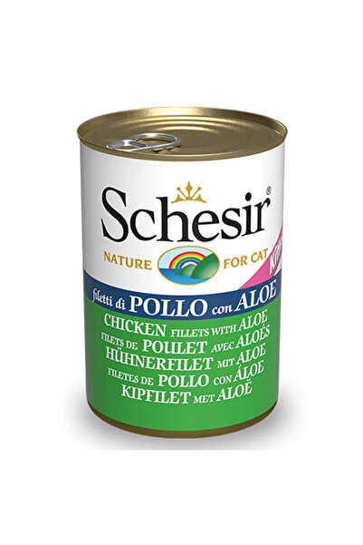 Schesir شيزر معلبات فيلية الدجاج مع الصبار طعام رطب للكتين 140 جرام