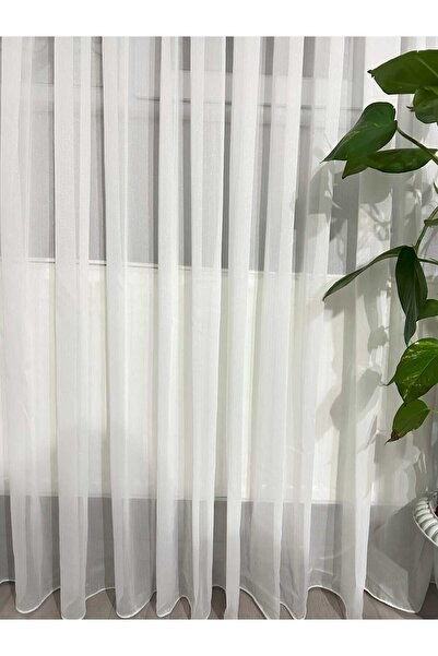 LUMIA ÇEYİZ Simli Bambu 1/3 Sık Pile Kanada Tül Perde