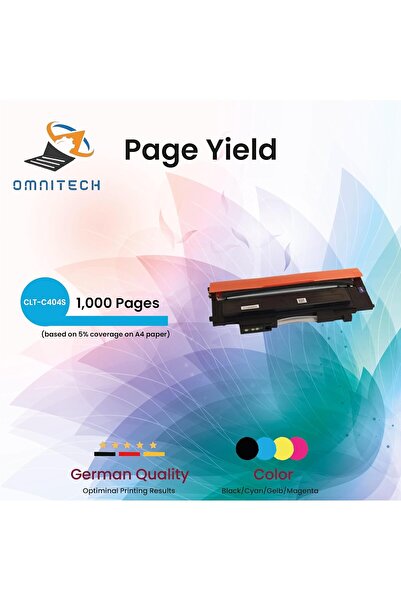 Omnitech خرطوشة حبر سماوي Omni Tech CLT-404S - متوافقة مع طابعات Samsung