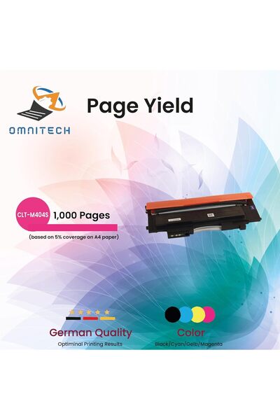 Omnitech خرطوشة حبر عالية الإنتاجية Omni Tech CLT-404S Magenta K404S C404S M4...