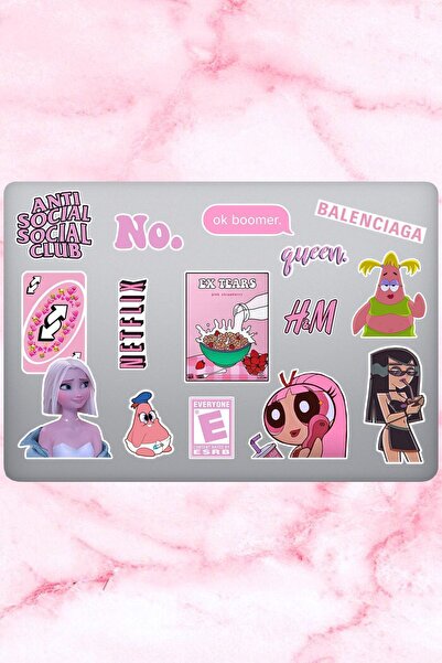 Hediyeni Al مجموعة ملصقات جميلة |   ملصق للكمبيوتر المحمول والدفتر والتابلت والهاتف ودفتر الملاحظات ومجلة البوليت