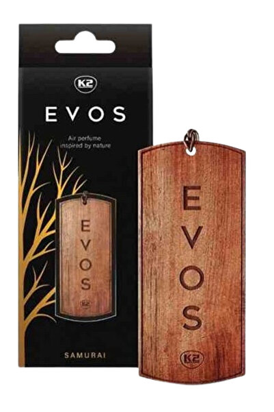 K2 EVOS SAMURAI V032 premium car air freshener, fir type, wooden base, natura...
