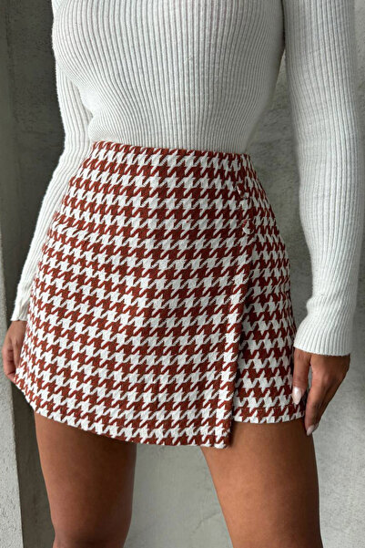 bacc Tile 2 Button Tweed Fabric Shorts Skirt Bchn-2526414