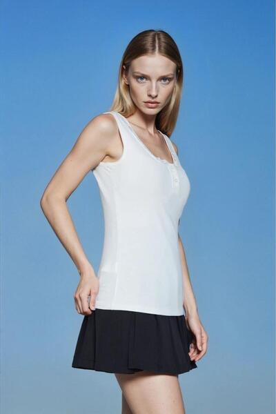 Pasaklı Giyim Women's Lace Lycra Cotton Body Blouse – U-Neck, Thick Straps, Anti-Pilling 3750210