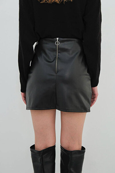 bacc Fustă neagră cu inele de ochi pentru femei BCHN-25262028