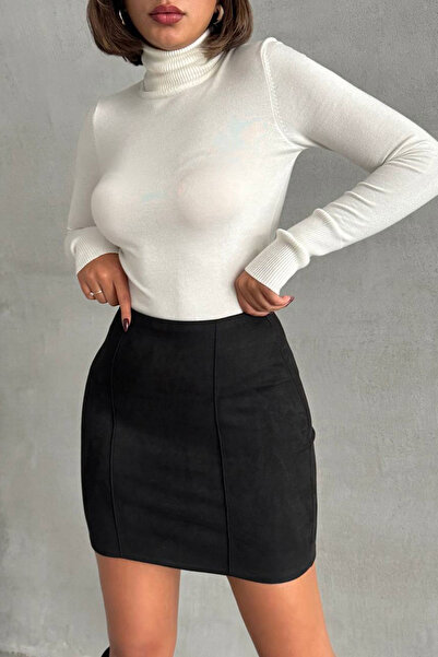 bacc Black Grass Suede Skirt Bchn-25261011