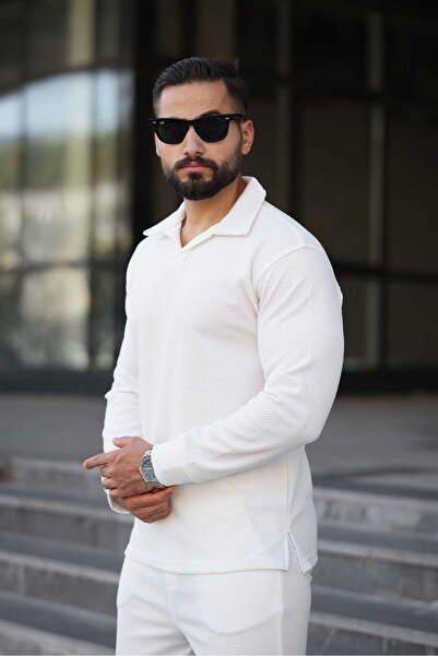 MFZ Giyim Honeycomb Bottom Top Pants and Lapel Collar Erkrk Sweat Set