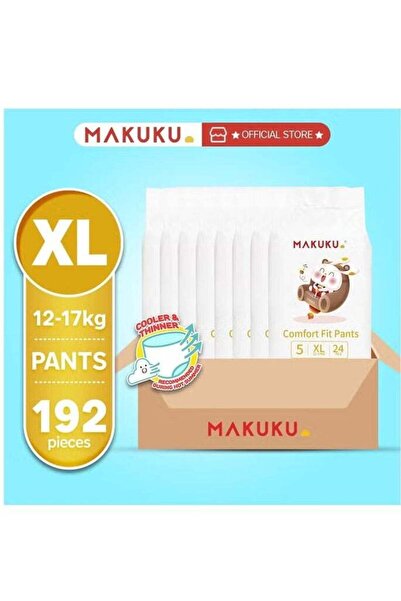 MAKUKU Comfort Fit Pants Diapers Size 5 12-17kg 12-17 months 192 Diapers