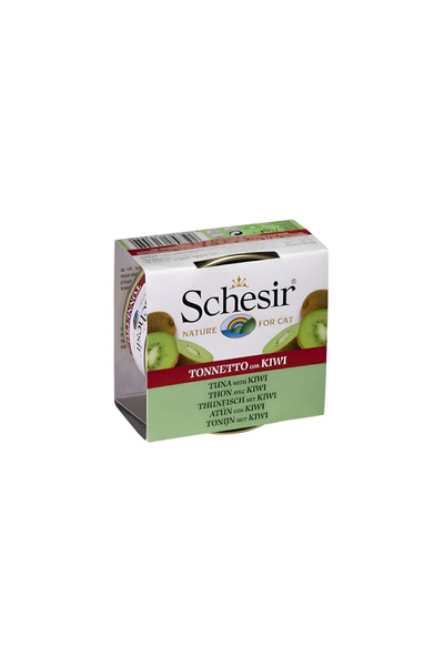 Schesir اكل قطط رطب شيزر معلبات التونة مع الكيوي 75 جم