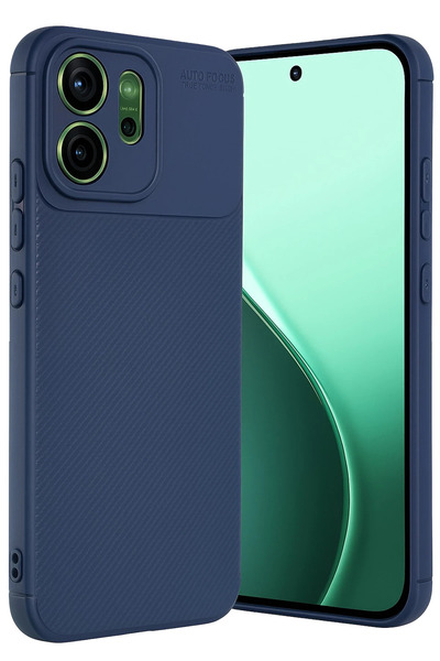 Nezih Case Oppo Reno 14F Uyumlu Kamera Korumalı (Karbon Tasarım) Koruyucu Lüx...
