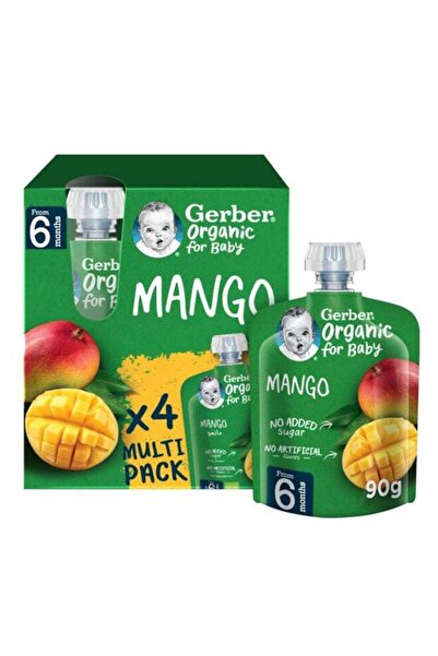 GERBER Organic Mango Puree 4 x 90g
