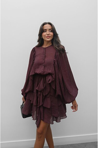 Havoş Φόρεμα με μανίκια με μπαλόνια με όγκο δαμάσκηνου