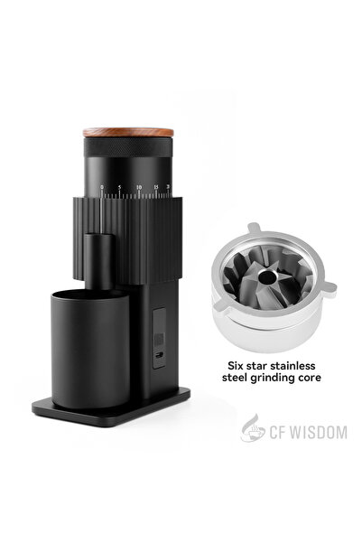 fun zone مطحنة قهوة كهربائية سوداء