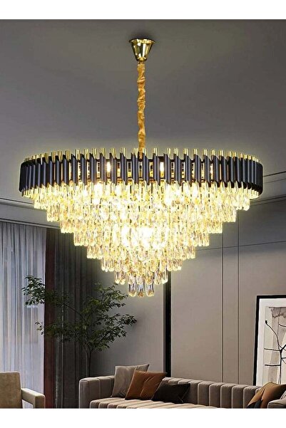 Hammer Modern Black with Gold Chandelier E14 100 cm
