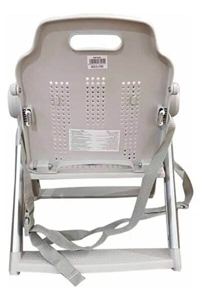 Fun Moment Foldable High Chair for Kids with Safety Harness and Removable Tray in Grey