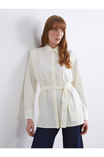 LC Waikiki Yellow Belted Women's Shirt Tunic