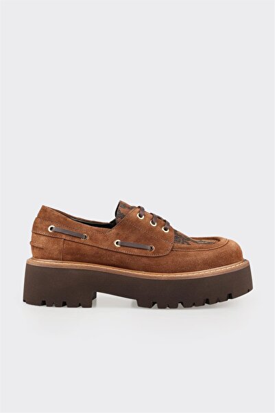 Elle Shoes Taba Deri Kadın Günlük Ayakkabı