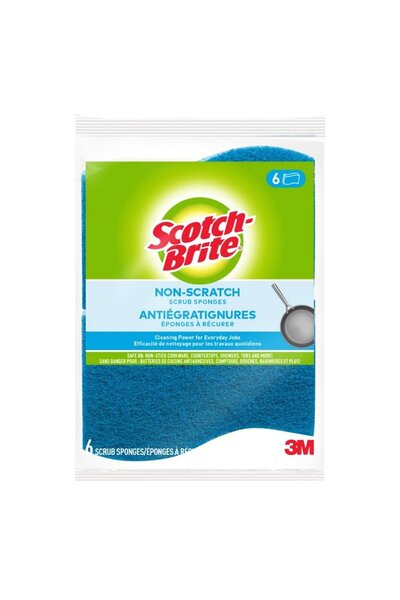 Scotch Brite Scotch-Brite Non-Scratch Scrub Sponge 6 pcs – 11 x 7 x 2 cm, Durable Cleaning Pads