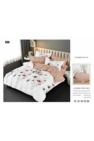FIONNA.RO Finet Bed Linen 6 Pieces - Drawn Flowers