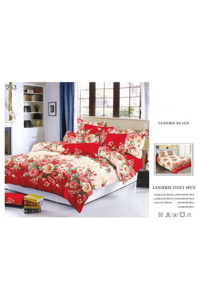 FIONNA.RO Lenjerii De Pat Din Finet 6 Piese - Gradina Florilor
