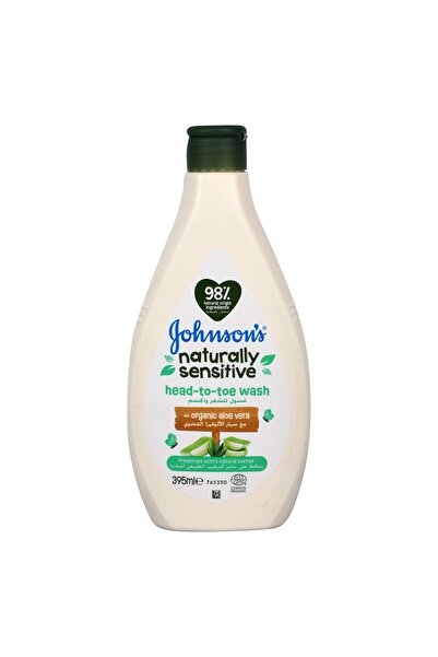 Johnson & Johnson Johnson's Naturally Sensitive Organic Aloe Vera Head-To-Toe Wash 395 ml