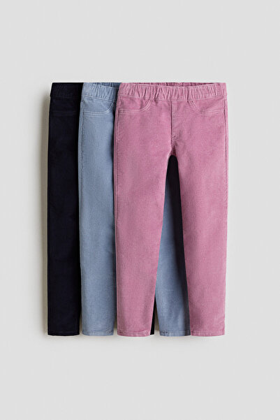 H&M 3'lü Fitilli Kadife Jegging