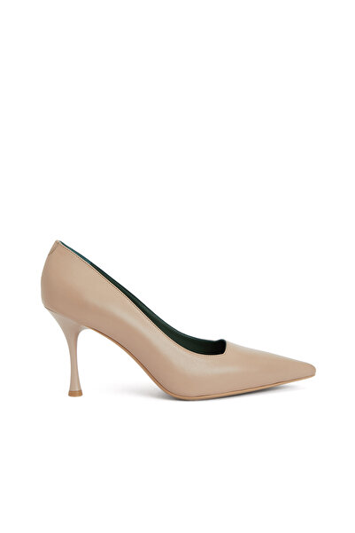George Hogg Nude Deri Topuklu Ayakkabı