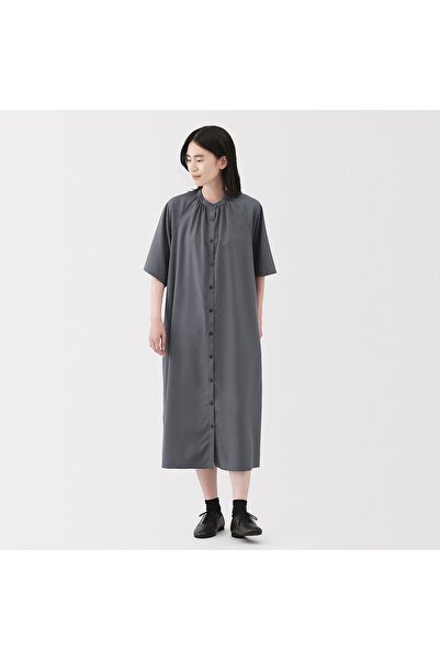 Muji Lyocell Blended 1/2 Sleeve Dress