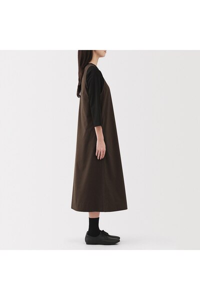 Muji Quick Dry Broadcloth Sleeveless Dress
